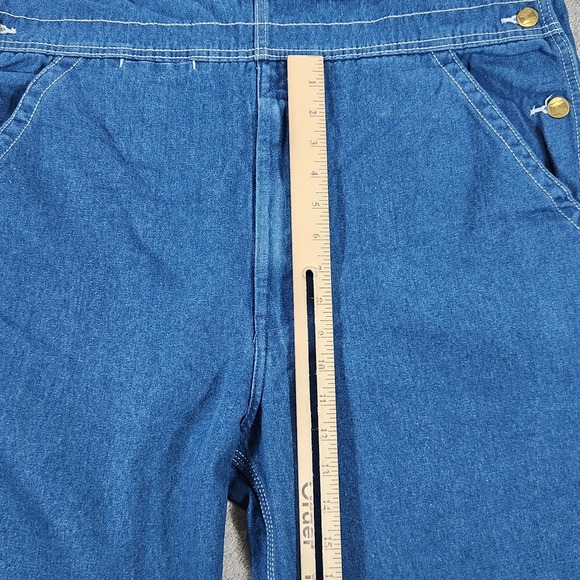 Big Smith Overalls Mens 34x32 Blue Denim Relaxed Fit Workwear Bib Utility - Picture 14 of 14